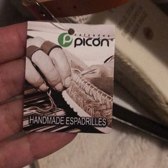 Picon espadrilles sandals ivory white 9.5 41 new - Picture 8 of 8